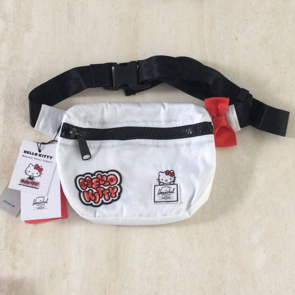 Herschel Hello Kitty Bag 45th Anniversary Fanny Pack Sanrio Waist Hip Belt New - Picture 2 of 16